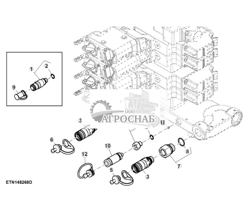 Быстроразъемная муфта power beyond (гидропотока с внешним управлением), муфты 12 дюйма, с двухступенчатым редуктором, гидравлический насос 90 куб. см  85 куб. см, со скрепером или без скрепера - ST849778 771.jpg
